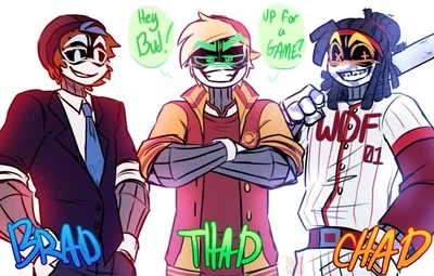 Brad, Thad, And Chad || Before Panic Au started