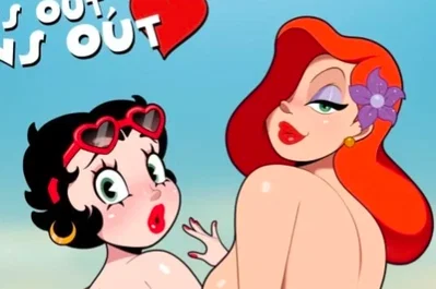 Betty boop and Jessica rabbit. 