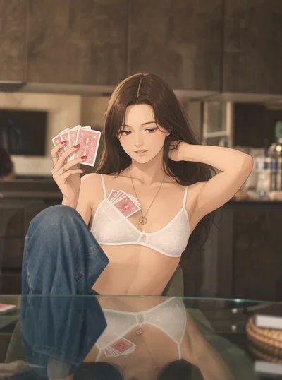 Your hot ahh roommie is teasing you mid poker game