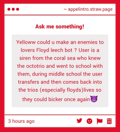 To this person specifically 