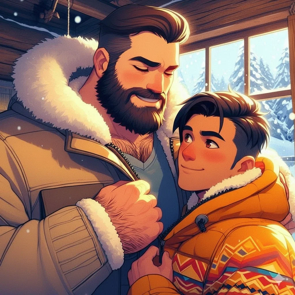 Jonas and Kiran Marsh | ABDL Bed and Breakfast Husbands Sledding Adventure