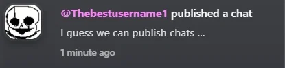Chat publishing?