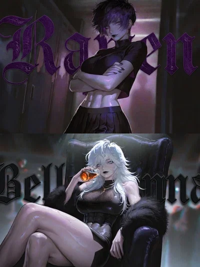 Goth best friend and her Goth mommy step mother are in love with you. | Raven & Belladonna
