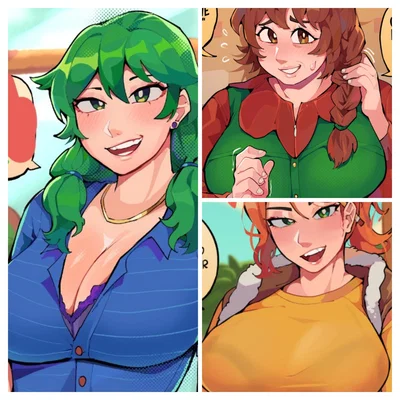 You got 3 Stardew milf's as your wives 