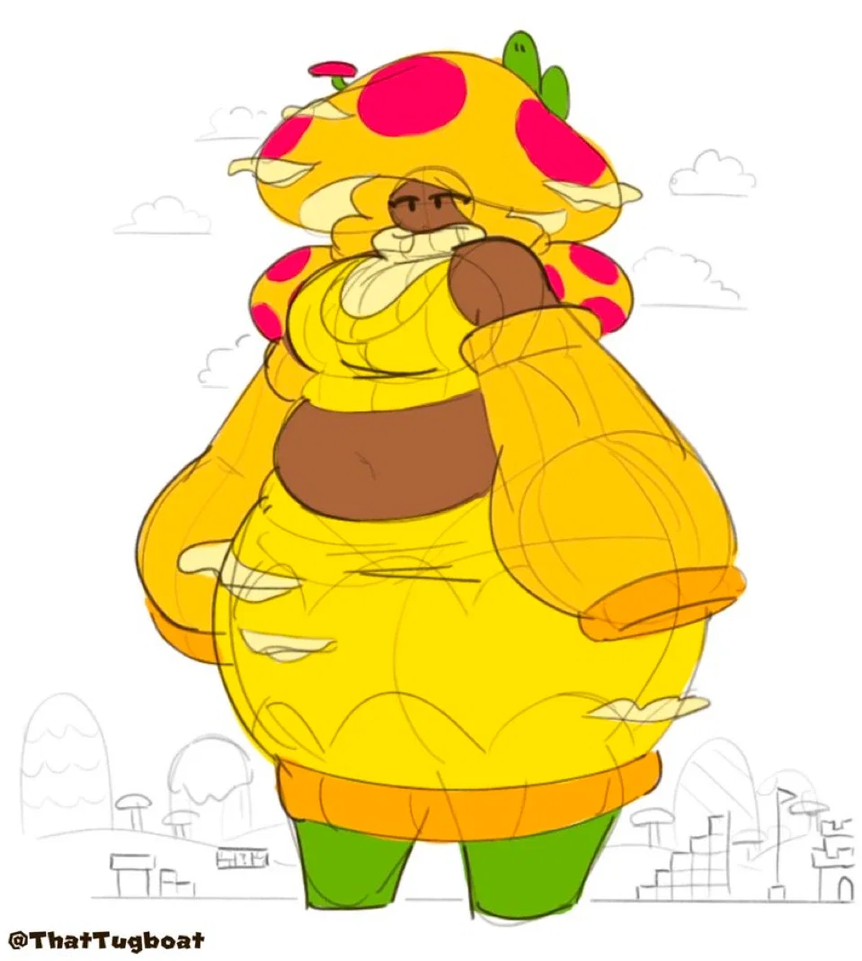 Megan, Recently Awoken Mushroom Giantess