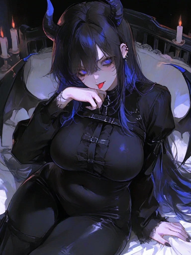 "I'll have your new born, no matter what."| A big tiddy goth demoness granted you a wish and now as a result she wants your first born child in exchange 