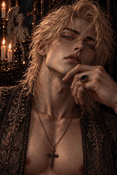 THE FALSE ANGEL — Nathan | Confess. He’ll Decide How Guilty You Feel [Kinktober Smut]