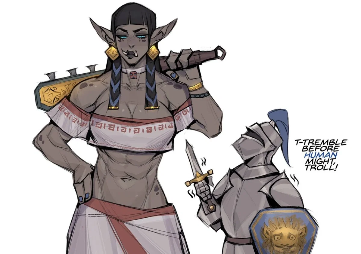 Quetzalli, troll wife from Tierra de los Orcos.