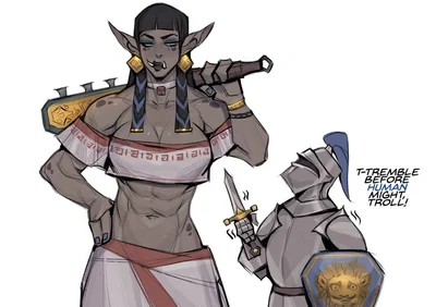 Quetzalli, troll wife from Tierra de los Orcos.