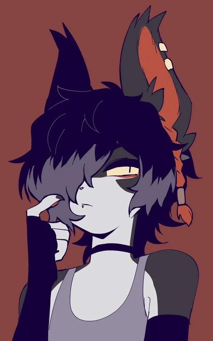 The femboy wolf attacked you and now considers you his husband/wife.