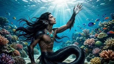 Azaros, the Siren/Merman in the shores of your local beach