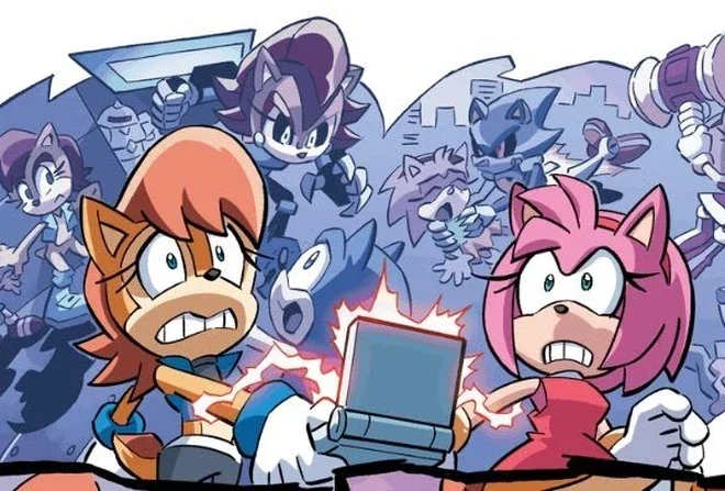 Sally Acorn and Amy Rose