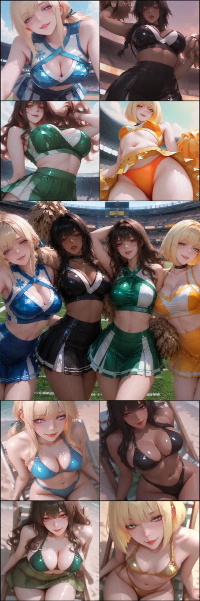 You’ve been declared 'Squad Property' and now 4 cheerleaders are playing a high-stakes game of HUMAN TUG-OF-WAR with your arms??! 🎀 | Brooke, Maria, Noémie, Carmen