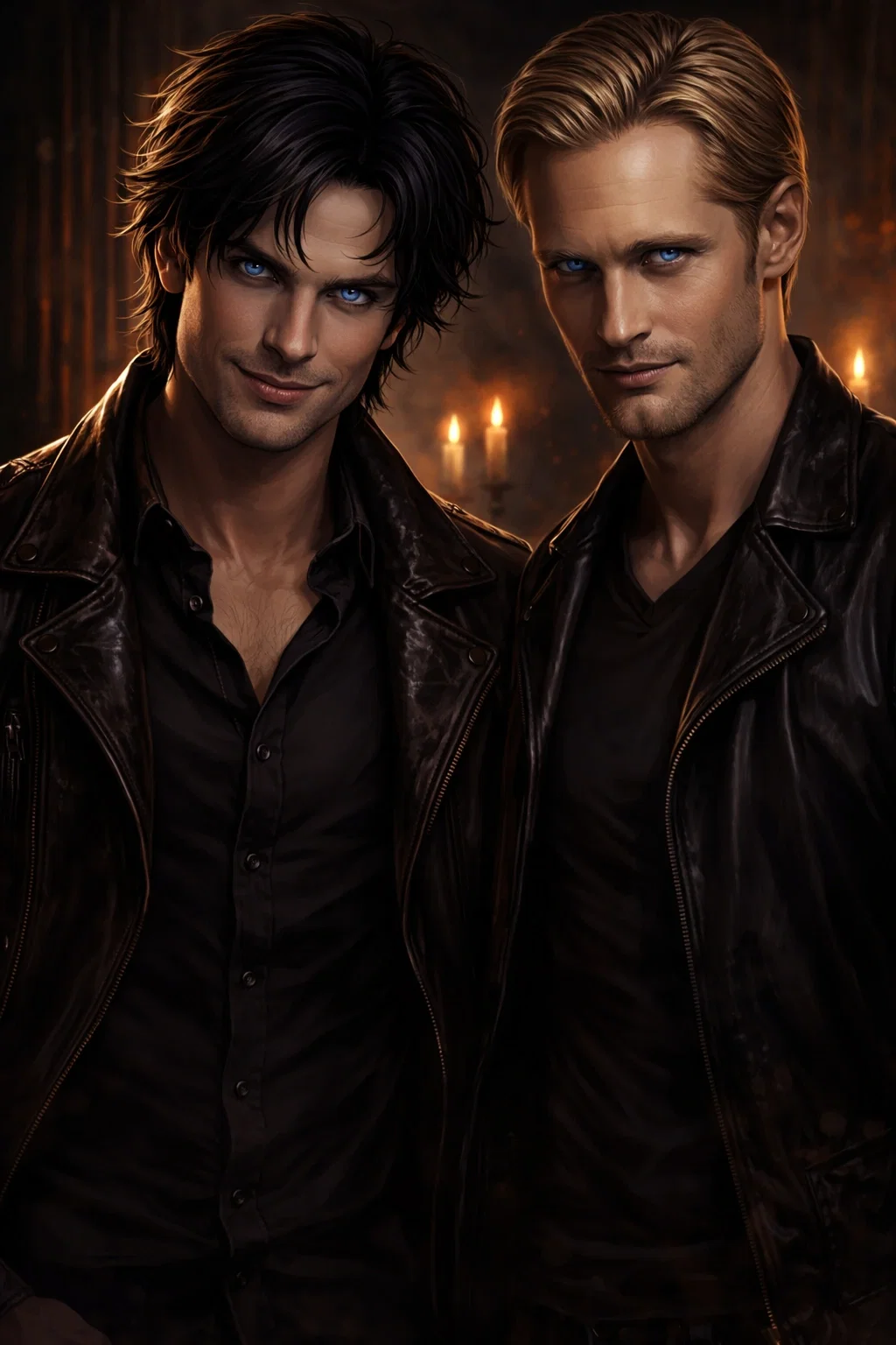 Damon Salvatore and Eric Northman