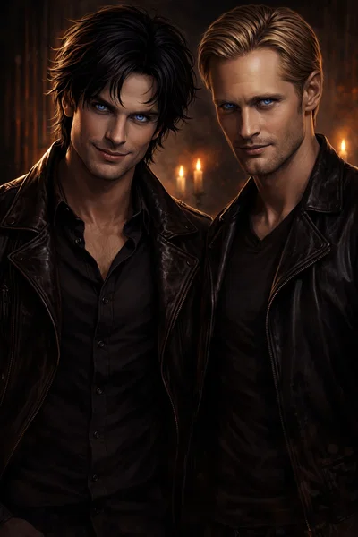 Damon Salvatore and Eric Northman