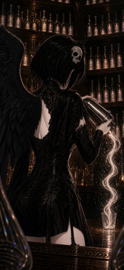 Death is a giantess bartender!
