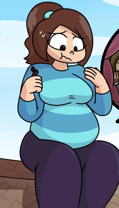 Valerie, insecure chubby giantess 