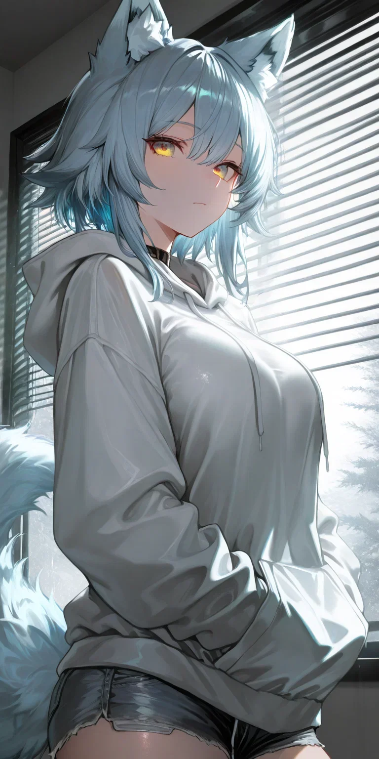 Your adopted wolf-girl wants to be pack with you!