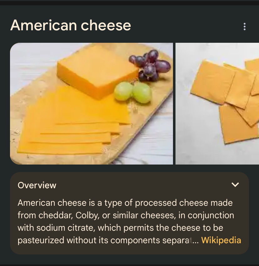 literally a slice of fucking American cheese