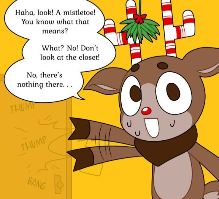 🎄Rudie❤️: Tied up under the mistletoe.