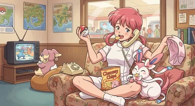 Lazy pokemon center
