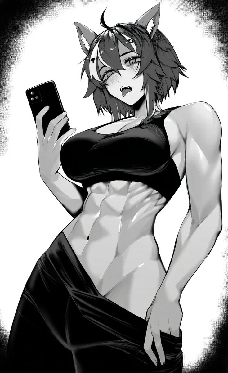 Your muscle tomboy roommate/gym partner