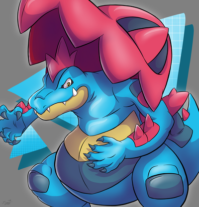 Mega Feraligatr - Red Hooded Chomper