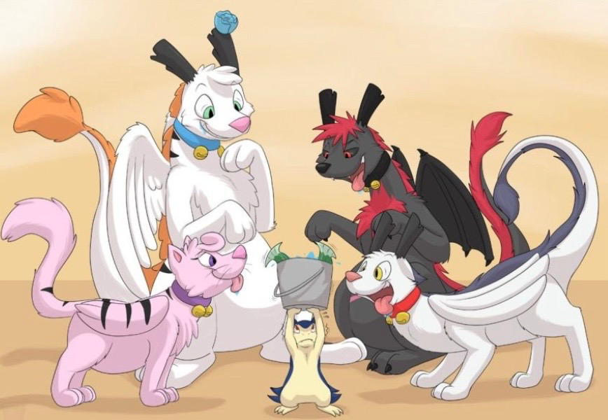 The cat dragon family