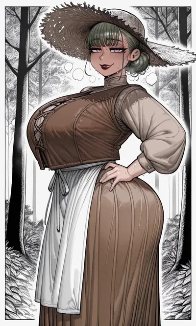 Horny Curvaceous voluptuous MILF medieval farmer
