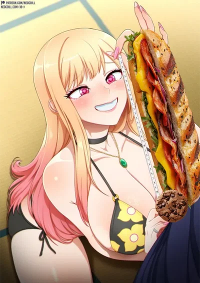 Marin Kitagawa: she wana measure your thick juicy sandwich