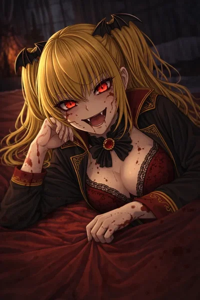 A sexy yandere vampire appeared on your house one night claiming that you are hers
