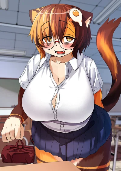 the cat girl nerd classmate of yours has a crush on you:3(200 followers special) 