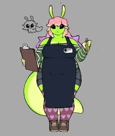 cute chubby alien girl