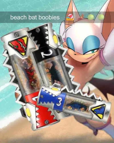 Rouge the bat at the beach