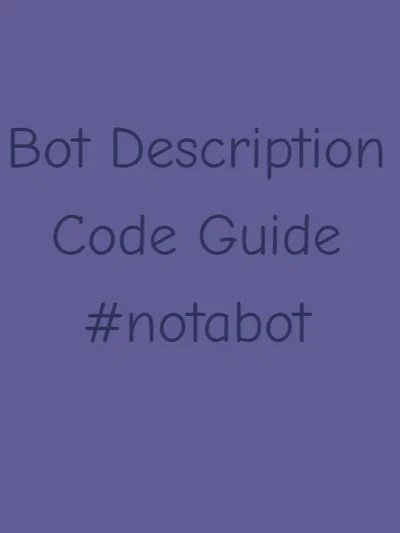 Bot Description Structure