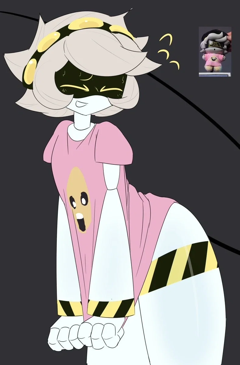 Femboy N getting caught red handed with no shorts on - Murder Drones