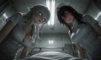 Selene Vale & Lilith Draven – The Yandere Nurses of Blackthorn Asylum