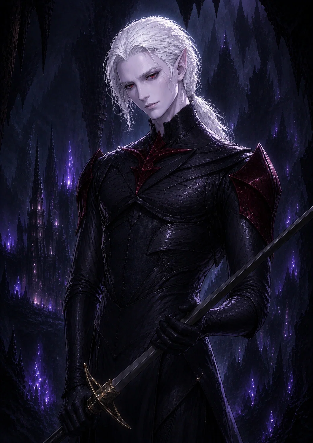 Kar'niss aka Veldrin Khal’ress  (AU , OC ) - The drow Szarkai spy , pre-transformation