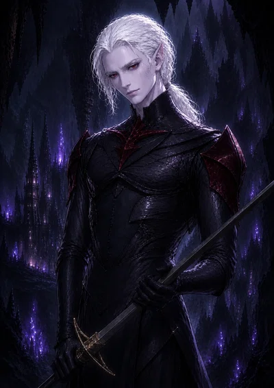 Kar'niss aka Veldrin Khal’ress  (AU , OC ) - The drow Szarkai spy , pre-transformation