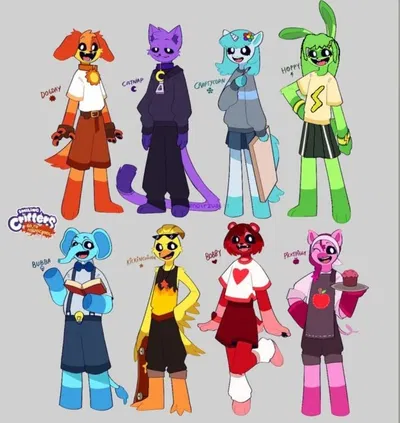Smiling critters - Highschool (Oc included)