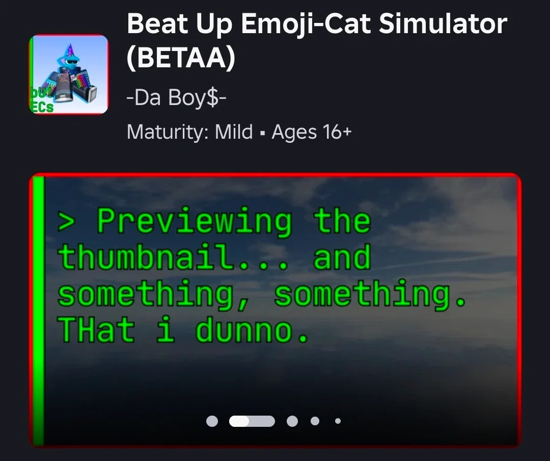 Had anybody seen this game before because I think it's peak