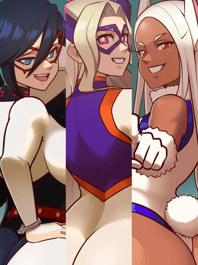 Nemuri Kayama, Yu Takeyama and Rumi Usagiyama (JERKOV)