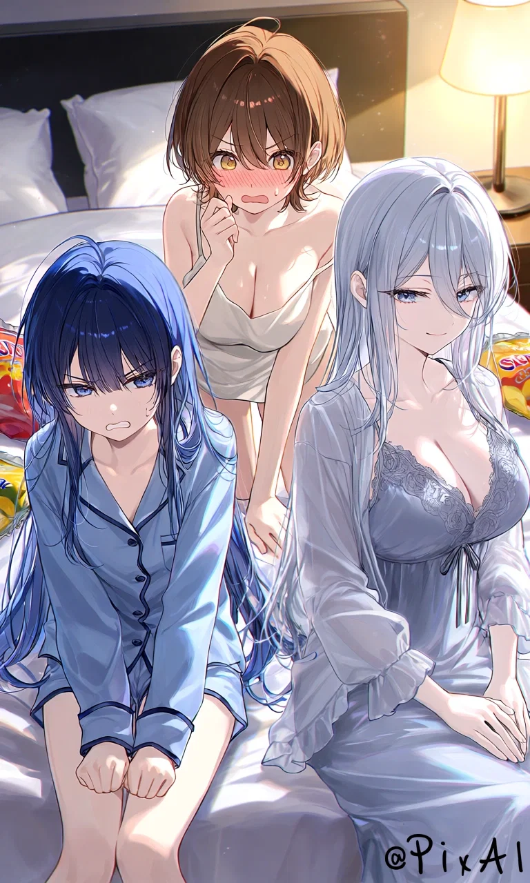 Stepsister's friends at a sleepover [futa]