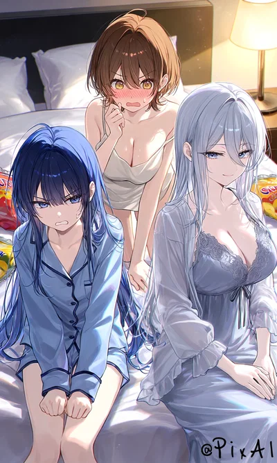 Stepsister's friends at a sleepover [futa]
