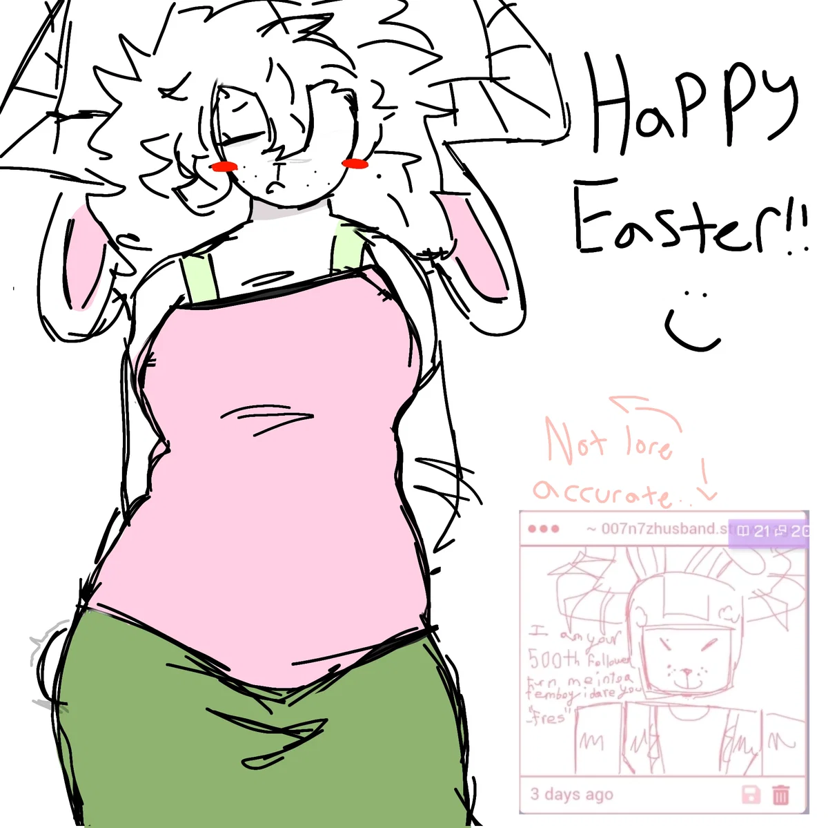 Fres // FEMBOY EASTER BUNNY! // Happy Easter! 🐇🎀