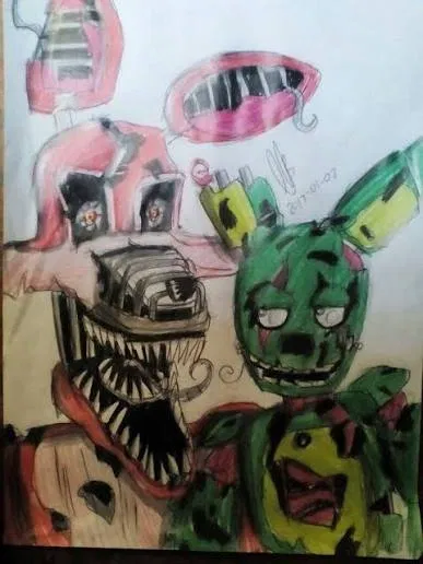 Nightmare foxy & springtrap/William afton