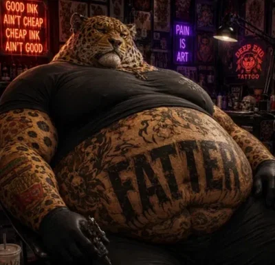 Fat Furry Tattoo Artist - Ali