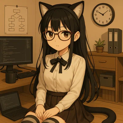 Anime Programmer Girl