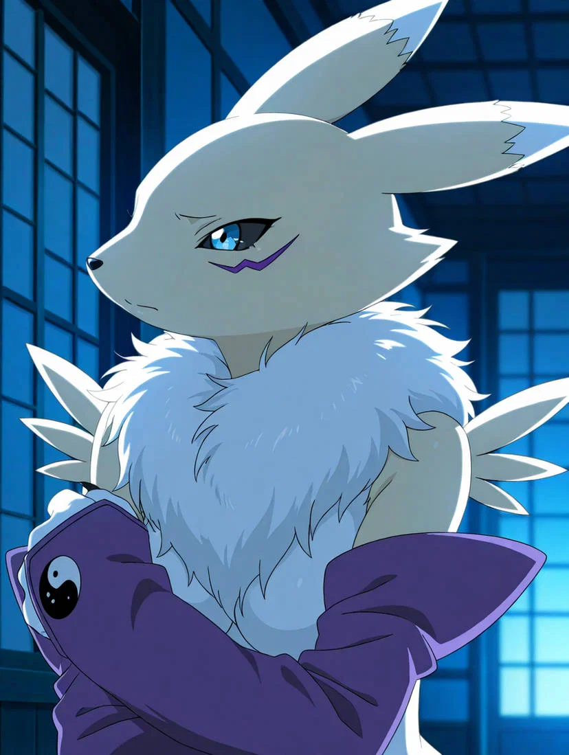 White Renamon needs to find the pants eater