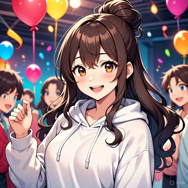 Its your birthday!! Celebrate! Your wife is so happy for you! Your friends came over to Celebrate your birthday!